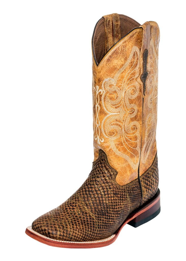 snake square toe boots