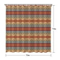 thumbnail image 5 of Waterproof Bohemian Style Striped Art Patetern Shower Curtain 72x72 Inch Boho Style Polyester Unique Shower Curtain for Bathroom Hotel Home Decor with 12 Plastic Hooks, 5 of 5