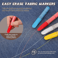 thumbnail image 1 of Fabric Chalk Markers for Sewing,Quilting,Crafting Erasable Tailor'S Chalk Work on Various Fabrics (4PCS with 1 Ruler), 1 of 6