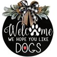 thumbnail image 1 of Welcome Sign Front Door Round Sign Hanging Welcome Sign for Farmhouse Porch Front Door Decoration, 1 of 6
