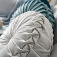 thumbnail image 3 of Pumpkin Throw Pillow Velvet Pleated Round Couch Cushion Floor Pillow Decorative For Home Chair Bed Car, 3 of 5