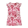 thumbnail image 6 of AUNVITO Girls Floral Print Flutter Sleeve Dress Summer Style Casual Kids' Dress, 6 of 6