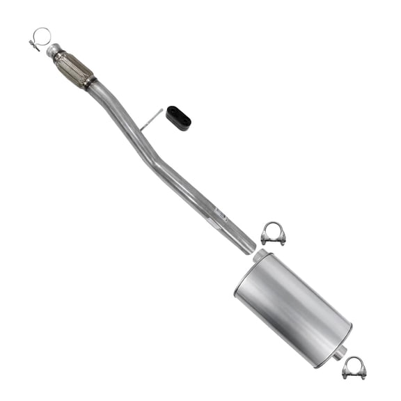 Northeastern Exhaust Extension Pipe & Muffler Fits 2014-2018 GMC Sierra 1500 4.3L - Direct Fit | Stainless Steel