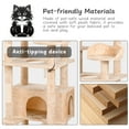 thumbnail image 6 of Pefilos 71" Cat Trees Tower for Large Cats, Indoor Anti-Dumping Pet Activity Cat Condo Furniture, Play House Kitty Kitten, Beige, 6 of 7