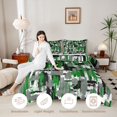 thumbnail image 3 of Manfei Abstract Watercolor Brushstroke Twin Comforter Sets, Green Black White Ombre Bedding Set, Black Reversible 2-Piece, 1 Comforter and 1 Pillowcase, 3 of 6