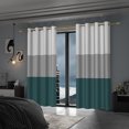 thumbnail image 6 of Lfeey Room Darkening Curtains 63 inch Long for Bedrooms, Turquoise Gray Grommet Curtains, 42x84, Set of 2, 6 of 6