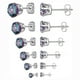thumbnail image 4 of Pendientes de acero inoxidable con circonitas de seis garras para hombres y mujeres, pendientes pequeños con hebilla de mariposa sencilla, pendientes con clavos en forma de hueso en la oreja, 4 of 5