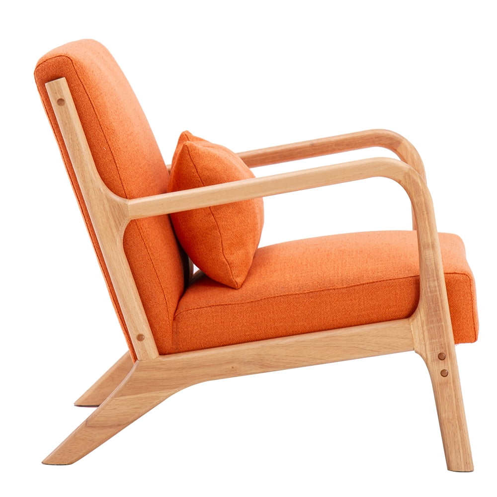Kepooman Medieval-Style Leisure Armchair, Modern Fabric Lounge Chairs for Living Room Bedroom, Orange Kepooman Medieval-Style Leisure Armchair, Modern Fabric Lounge Chairs for Living Room Bedroom, Orange