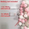 thumbnail image 6 of Cotton Garland Balls Lights String Christmas Easter Outdoor Hanging Party Baby Kids Room Bed Fairy Lights Decorations, 6 of 10