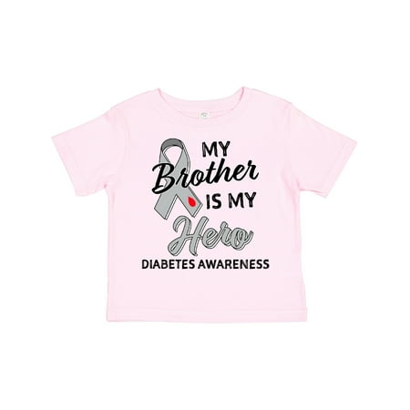 

Inktastic My Brother is My Hero- Diabetes Awareness Gift Toddler Boy or Toddler Girl T-Shirt