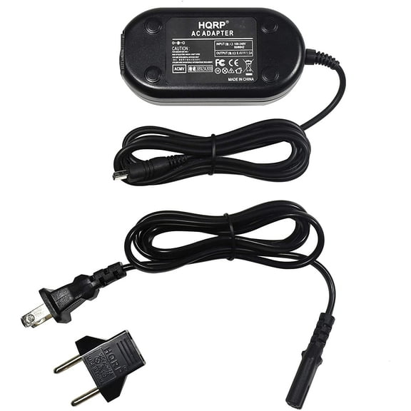 HQRP AC Power Adapter for Samsung SC-DC173U / SCDC173U Camcorder - (incl. USA Plug & Euro Adapter)