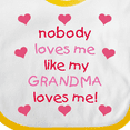 thumbnail image 4 of Inktastic Nobody Loves Me Like My Grandma Loves Me Girls Baby Bib, 4 of 4