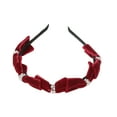 thumbnail image 3 of Unique Bargains 1 Pc Hairband Flocked Pearl Bow Hair Accessories for Women Wine Red, 3 of 5