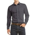 thumbnail image 2 of Desire Collection Men's Long Sleeve Classic Fit Pocket Dress Shirt Navy L, 2 of 2