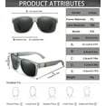 thumbnail image 5 of Polarized Sunglasses for Men and Women, Mens Sun Glasses with UV400 Protection for Driving Fishing Golf, Retro Oversized Square Mirror Sun Glasses, 5 of 10