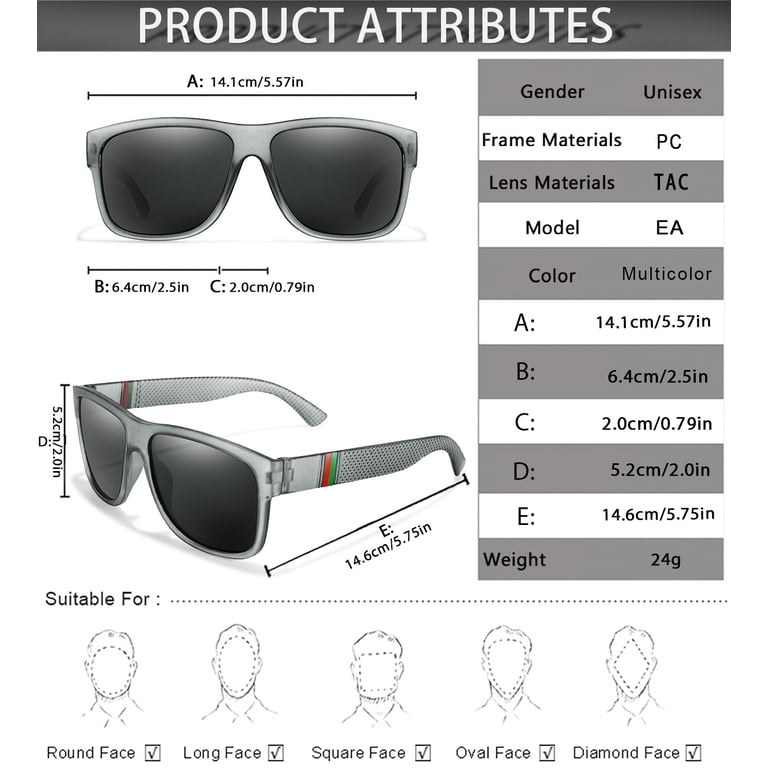 Polarized Sunglasses with UV400 Protection for Driving Fishing Golf GRINDERPUNCH Polarized Sunglasses for Men Lightweight TR90  main image 2