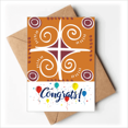 thumbnail image 1 of Brown Mexico Totems Ancient Civilization Wedding Cards Congratulations Greeting Envelopes, 1 of 3