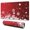 Red Christmas Snowflake, variant on Long Mouse Pads for Desk,Dark Green Christmas Tree Pattern Desk Mats on Top Of Desks, Desk Mouse Pad Extra Large with 3mm Non-Slip Base and Stitched Edge for Gaming,Office,Work,Home 31.5x11.8in