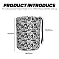 thumbnail image 3 of Naloa Black White Halloween Car Trash Can Garbage Car Accessories Trash Can Car Waste Bin for for Driver and Passenger Any Vehicle, 3 of 7