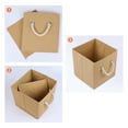 thumbnail image 3 of Unique Bargains Fabric Storage Bin with Handles Khaki 11*11*11in, 3 of 6