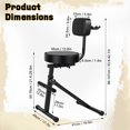 thumbnail image 3 of Adjustable Guitar Stool with Built-in Guitar Hook, Folding Chair with Backrest & Footrest, for Acoustic/Electric Guitar, Bass, Home Studio, Gig, 3 of 11