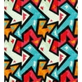 thumbnail image 3 of Ambesonne Grungy Duvet Cover Sets, Psychedelic Arrows, 2-Twin, Multicolor, 3 of 3