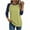 Yellow, variant on 3/4 Sleeve Tops for Women Workout Shirts Baseball Style Raglan Tshirts Casual Color Block Tees Comfy Steetwear