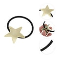 thumbnail image 3 of Unique Bargains 1 Pc Elegant Pentagram Scrunchies Hair Elastic Band Gold Tone Black, 3 of 5