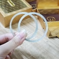 thumbnail image 3 of Jade Bangle 48–72mm | YingMart Natural-Colour Jade White Gift for Her Mom Sister Mens Grandma (52-54mm), 3 of 11