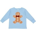thumbnail image 3 of Inktastic Cute Gingerbread Man with Red Plaid Bowtie Boys or Girls Long Sleeve Toddler T-Shirt, 3 of 5