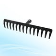 thumbnail image 4 of 14-Teeth Leaf Rake Steel Rakes Practical Rakes Accessories Garden Cleaning Tools for DIY Home Farm Gardening (Black, Without Handle, Random Style), 4 of 6
