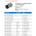 thumbnail image 2 of A/C Compressor - Compatible with 2008 - 2019 Toyota Sequoia 2009 2010 2011 2012 2013 2014 2015 2016 2017 2018, 2 of 2