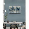 thumbnail image 4 of HFDF Abstract Watercolor Forest Canvas Wall Art, Misty Blue And Grey Toned Trees Landscape Painting For Bathroom, Modern Botanical Living Room Kitchen Wall Decor (02, ) 16x12inch Framed, 4 of 6