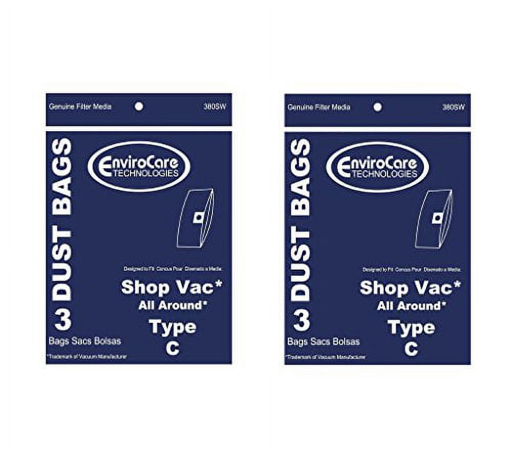 Sacchetti Sottovuoto Generici Per Shop-Vac Tipo C Da 3 Galloni &ndash; Confezione Da 3 Pezzi Sostitutivi 9066900 380SW