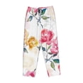 thumbnail image 4 of Xecao Colorful Flowers Women's Straight Lounge Pajama Pants: The Epitome of Relaxed Sleepwear, 4 of 9