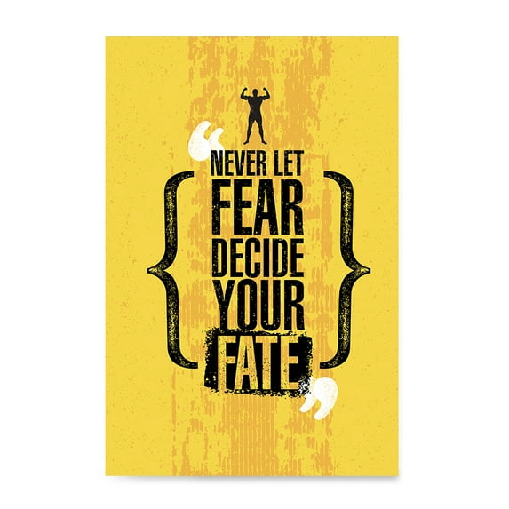 EzPosterPrints - Gym Inspiration Motivation Quotes - Poster Printing - Inspirational Motivational Wall Art Print for Home Office Decor - Fate - 32X48 inches