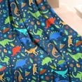 thumbnail image 4 of DarkBlue Dinosaurs Pattern Blanket,Comfortable Soft Lamb Wool Throw Blanket,All Season,Warm Lightweight Blankets for Sofa Bed Couch Living Room Chair,50"x60", 4 of 4