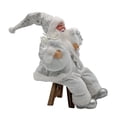 thumbnail image 3 of Sardfxul 14'' Sitting Santa Claus Figurines Christmas Figure Decoration Hanging Xmas Tree, 3 of 17
