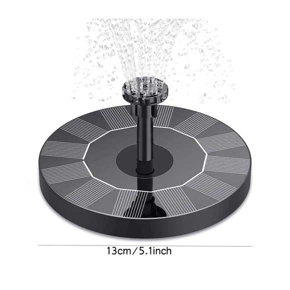 TIELUTT Bain d'Oiseaux Solaire Extérieur 1 Pce pour Piscine, Jardin, Aquarium Arrosage Tracteur Arroseur Tapis de Jeu pour Enfants Système d'Irrigation Solaire Arroseur Sans Fil Contrôleur