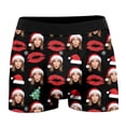 thumbnail image 1 of Red boxer briefs for men Customized Shaped Four Cornered Pants As Personalized And Interesting Photo Themed Underwear For Men, 1 of 5