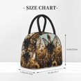 thumbnail image 4 of Vsdgher Insulated Lunch Bag Simple Bento Cooler Bag Lunch Tote Bag , Suitable for picnics, school, work (Skull Butterfly Sunflower Print ), 4 of 5
