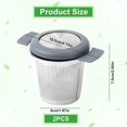 thumbnail image 2 of 2pcs Tea Infuser for Loose Leaf Tea, Stainless Steel Metal Tea Strainer Steeper with Handle Tea Infuser Mesh Basket Tea Diffuser Filter Holder for Hanging on Teapots, Cups, Mugs, 2 of 7