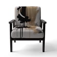 thumbnail image 4 of Designart "Black And White Wave" Upholstered Modern & Contemporary Accent Chair and Abstract Arm Chair - Multiple Color & Pattern, 4 of 7