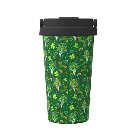 

Zeuib St. Patrick s day Print Stainless Steel Vacuum Insulated Coffee Travel Mug Insulated Coffee Mug Travel Mug with Lid Thermal Cup for Outdoor