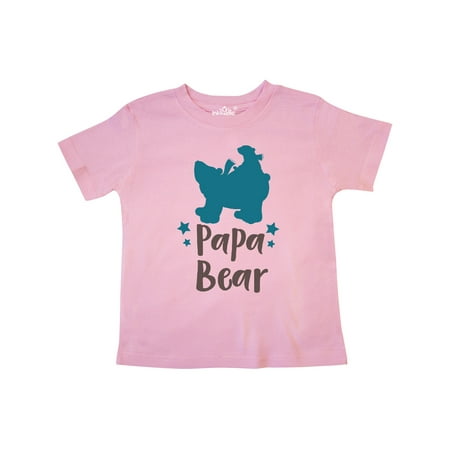 

Inktastic Papa Bear Bear Cub Father s Day - Blue Brown Gift Toddler Boy or Toddler Girl T-Shirt