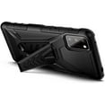 thumbnail image 3 of Nagebee Case for Alcatel TCL A3X (A600DL) with Tempered Glass Screen Protector (Full Coverage), Belt Clip Holster with Built-in Kickstand, Heavy Duty Shockproof Armor Rugged Case (Black), 3 of 5