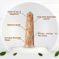 thumbnail image 4 of Genuine Sunstone Obelisk Tower Jumbo 8 Facet Aura Rock Crystal Natural Polished Earth Spirit Balance Point Gemstone Spiritual Chakra Balancing, 4 of 4