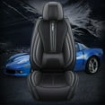 thumbnail image 4 of Maidao Car Seat Covers Leather Set Universal for Genesis for G80 2016-2020 5 Seats Waterproof Front Rear Cushion Protector Black, 4 of 8