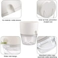 thumbnail image 6 of 3 Pack Self Watering Planters, Modern Decorative Planter Pot for Indoor Outdoor, 6 Inch Self Watering Planter Pots for Indoor Plants Wicking Pots, White, 6 of 7
