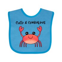 Inktastic Cute and Crabulous Funny Crab Boys or Girls Baby Bib